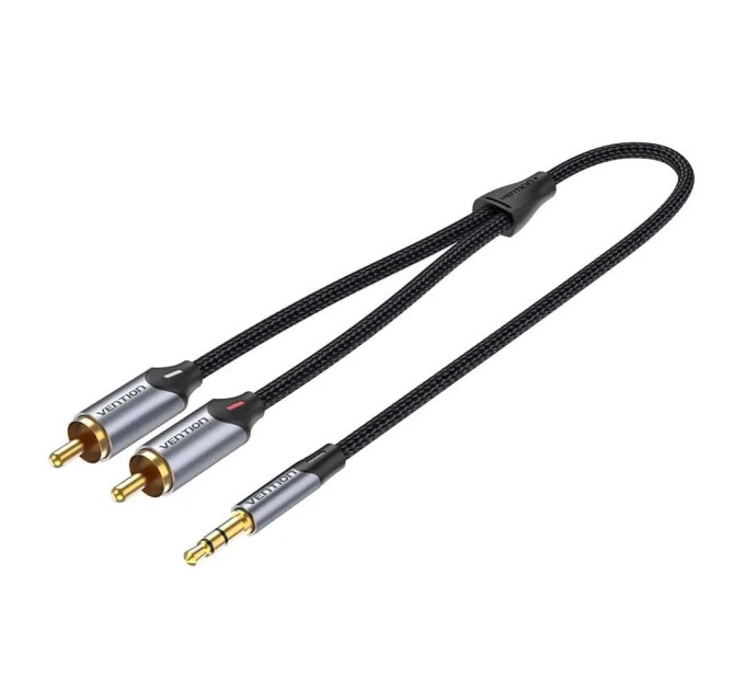 Vention Кабель Vention 3.5 мм - 2xRCA (M/M), 2 м, Black (BCNBH)