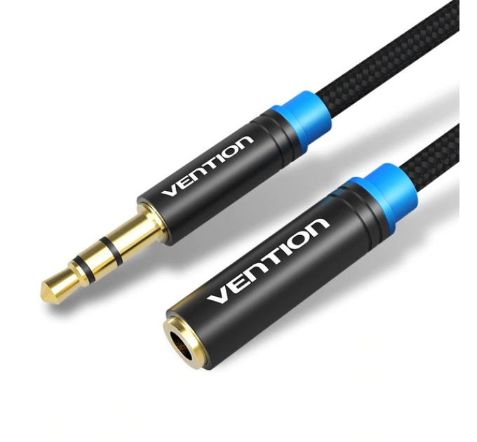 Vention Кабель Vention 3.5 мм - 3.5 мм (M/F), 1 м, Black (VAB-B06-B100-M)