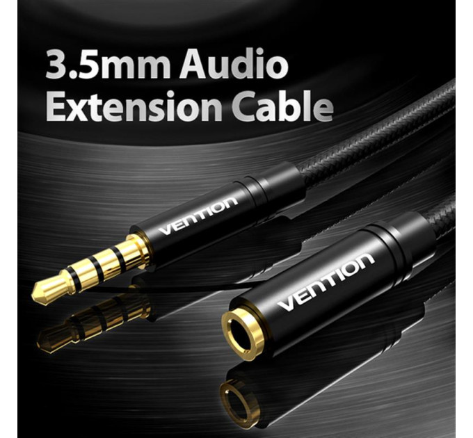 Vention Кабель Vention 3.5 мм - 3.5 мм (M/F), 2 м, Black (BHBBH)