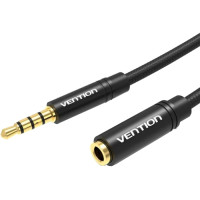 Кабель Vention 3.5 мм - 3.5 мм (M/F), 2 м, Black (BHBBH)