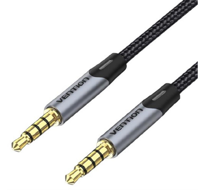 Vention Кабель Vention 3.5 мм - 3.5 мм (M/M), 2 м, Silver/Black (BAQHH)