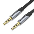 Vention Кабель Vention Audio 3.5 мм - 3.5 мм (M/M), 1 м, Metal Type, чорний/сріблястий (BAPHF)