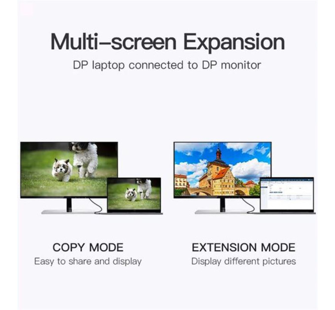 Vention Кабель Vention DisplayPort - DisplayPort (M/M), 1 м, чорний (HACBF)