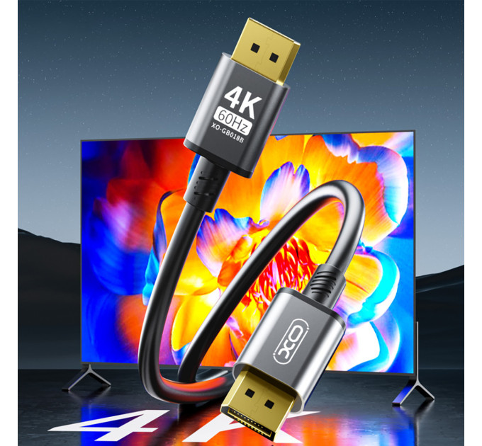 XO Кабель XO (GB018B-DP.tranish) DisplayPort-DisplayPort v1.2, 5м Tranish