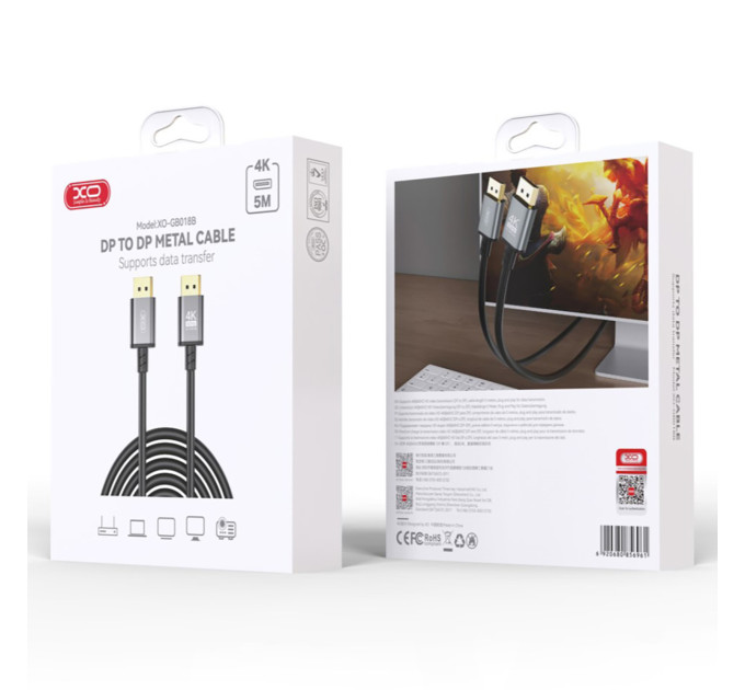 XO Кабель XO (GB018B-DP.tranish) DisplayPort-DisplayPort v1.2, 5м Tranish