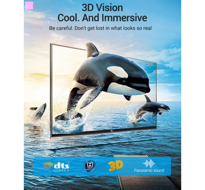 Vention Кабель Vention HDMI-HDMI, 2 m, v2.1 (AALBH)