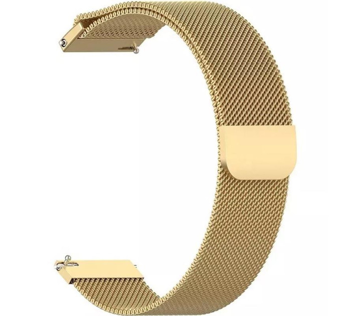 BeCover Ремінець BeCover Milanese Style для Amazfit Stratos (22mm)/Stratos 2/2S/3/Amazfit GTR 2/Amazfit GTR 47mm/Amazfit GTR Lite 47mm/Amazfit Nexo/Amazfit Pace/Amazfit GTR 3 Pro Gold (707730)