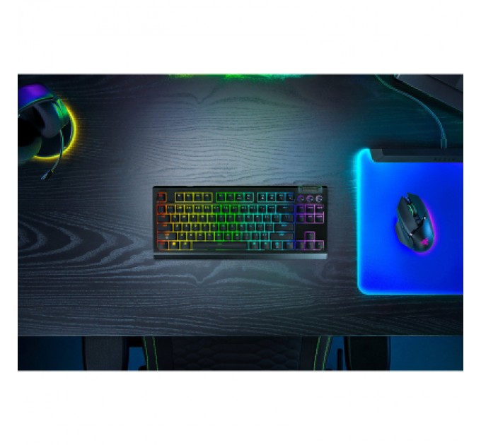 Razer Клавіатура Razer BlackWidow V4 Low-Profile TKL Wireless/Bluetooth/USB Green switch UA Black (RZ03-05450500-R3M1)