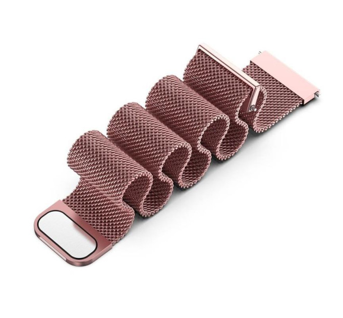 BeCover Ремінець BeCover Milanese Style для Xiaomi Amazfit Bip (20mm) Lite/Bip S Lite/GTR 42mm/GTS/TicWatch S2/TicWatch E/GTS 3/GTS 2 mini Red Wine (707685)