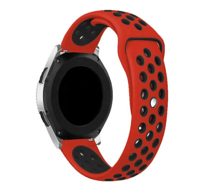 BeCover Ремінець BeCover Nike Style для Amazfit Stratos 1/2/2S/3/GTR 2/GTR 47mm/GTR Lite 47mm/Nexo/Pace Red-Black (705817)