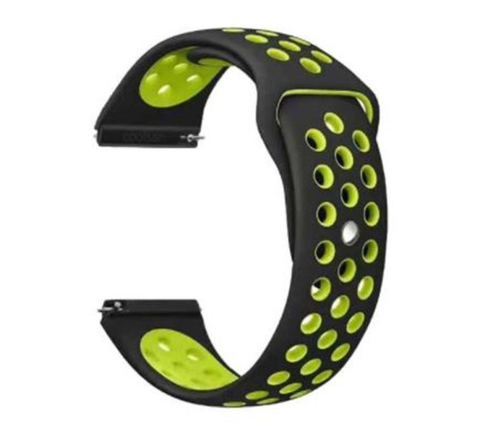 BeCover Ремінець BeCover Nike Style для Samsung Galaxy (20mm)/Watch 5/ Watch 4 40/44mm/Watch 4 Classic 42mm/Watch Active/Active 2 40/44mm/Watch 3 41mm/Gear S2/Classic/Gear Sport Black-Yellow (705697)