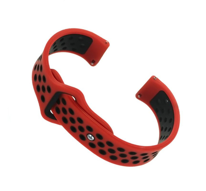 BeCover Ремінець BeCover Nike Style для Samsung Galaxy (20mm)/Watch 5/ Watch 4 40/44mm/Watch 4 Classic 42mm/Watch Active/Active 2 40/44mm/Watch 3 41mm/Gear S2/Classic/Gear Sport Red-Black (705700)