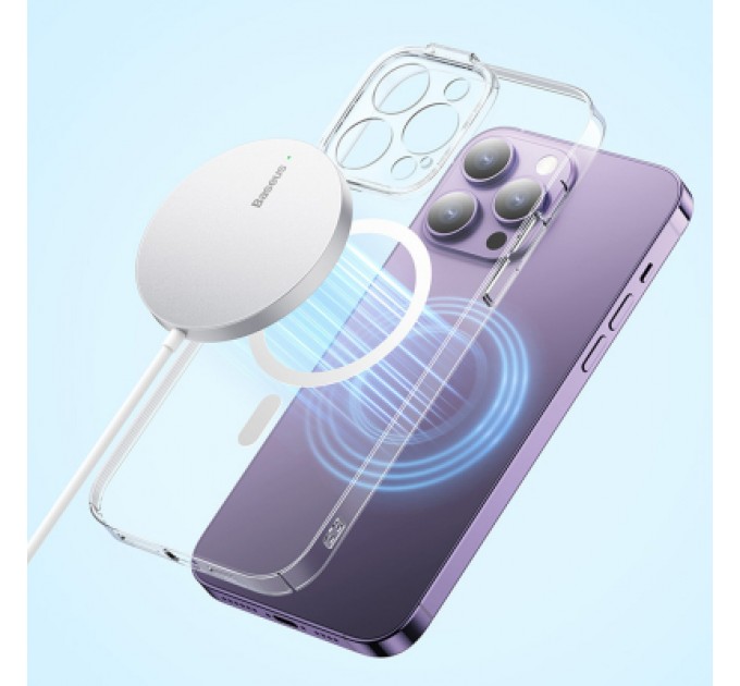 Baseus Зарядний пристрій Baseus Simple Mini3 Magnetic Wireless Charger 15W Silver (CCJJ040012)