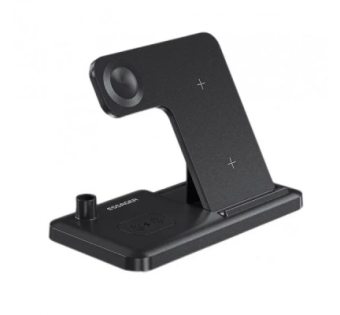 Essager Зарядний пристрій Essager 4-in-1 wireless charger 15W foldable desktop black (EWXZM-JC01-Z)