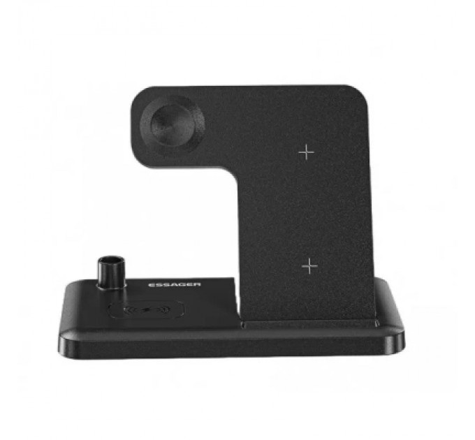 Essager Зарядний пристрій Essager 4-in-1 wireless charger 15W foldable desktop black (EWXZM-JC01-Z)