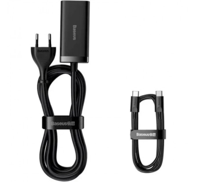 Baseus Зарядний пристрій Baseus 2xUSB-C 100W + 2xUSB GaN black (CCGP000101)