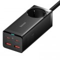 Baseus Зарядний пристрій Baseus AC + 2xUSB-C 100W + 2xUSB + cable USB-C to USB-C 100W 1.0m black (PSZM000401)
