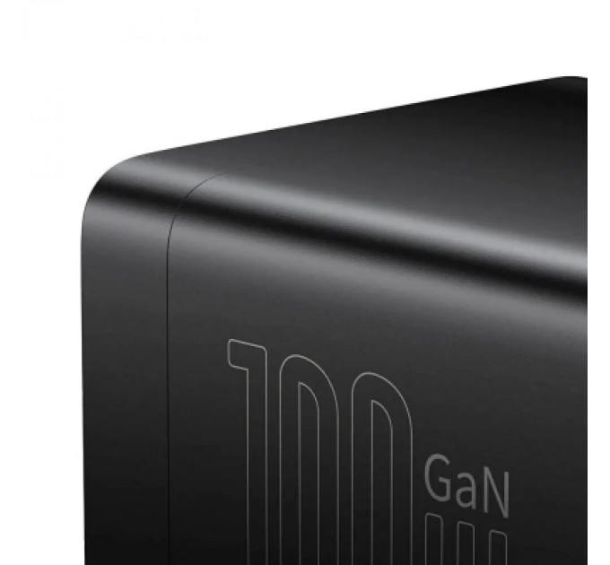 Baseus Зарядний пристрій Baseus AC + 2xUSB-C 100W + 2xUSB + cable USB-C to USB-C 100W 1.0m black (PSZM000401)