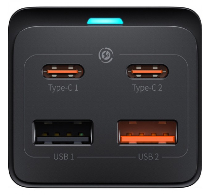 Baseus Зарядний пристрій Baseus AC + 2xUSB-C 65W + 2xUSB black (PSZM000901)