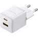 Baseus Зарядний пристрій Baseus 1xUSB-C 30W + 1xUSB white (P1011160A213-00)