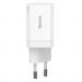 Baseus Зарядний пристрій Baseus 1xUSB-C 30W + 1xUSB white (CCSUPP-E02)