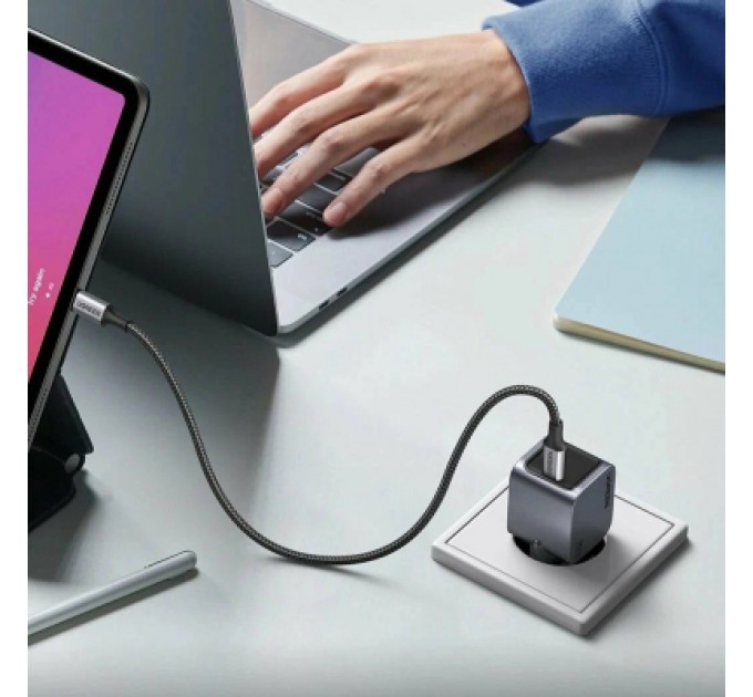Ugreen Зарядний пристрій Ugreen USB-C PD30W GaN X703 gray (35006)