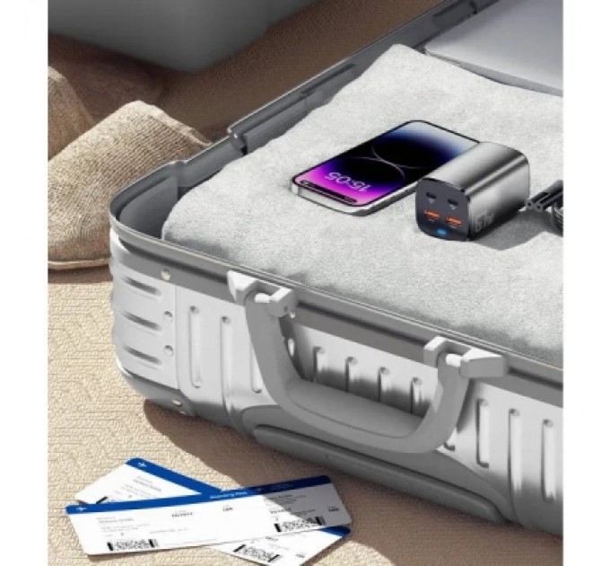 Essager Зарядний пристрій Essager 2xUSB-C + 2xUSB 67W GaN (ECT2AC-JYB0G-Z)