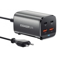 Зарядний пристрій Essager 2xUSB-C + 2xUSB 67W GaN (ECT2AC-JYB0G-Z)