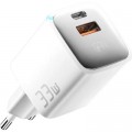 Essager Зарядний пристрій Essager 1xUSB + 1xUSB-C 33W GaN white (ECTAC-JXB02-Z)