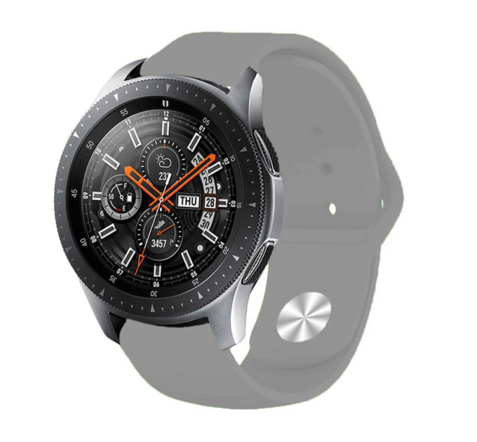 BeCover Силіконовий ремінець BeCover для Samsung Galaxy (20mm)/Watch 5/ Watch 4 40/44mm/Watch 4 Classic 42mm/Watch Active/Active 2 40/44mm/Watch 3 41mm/Gear S2/Classic/Gear Sport Gray (706180)