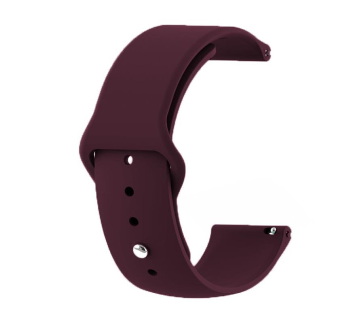 BeCover Силіконовий ремінець BeCover для Samsung Galaxy (20mm)/Watch 5/ Watch 4 40/44mm/Watch 4 Classic 42mm/Watch Active/Active 2 40/44mm/Watch 3 41mm/Gear S2/Classic/Gear Sport Purple-Wine (706178)