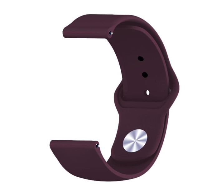 BeCover Силіконовий ремінець BeCover для Samsung Galaxy (20mm)/Watch 5/ Watch 4 40/44mm/Watch 4 Classic 42mm/Watch Active/Active 2 40/44mm/Watch 3 41mm/Gear S2/Classic/Gear Sport Purple-Wine (706178)