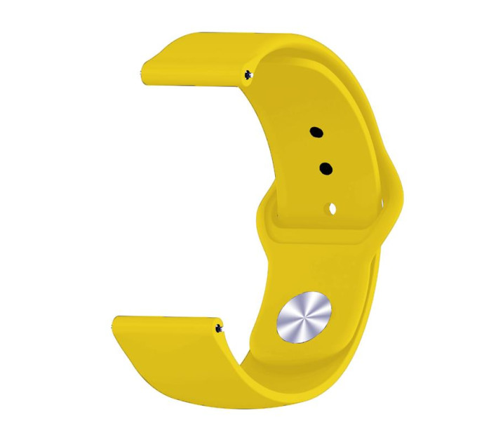 BeCover Силіконовий ремінець BeCover для Samsung Galaxy (20mm)/Watch 5/ Watch 4 40/44mm/Watch 4 Classic 42mm/Watch Active/Active 2 40/44mm/Watch 3 41mm/Gear S2/Classic/Gear Sport Yellow (706181)