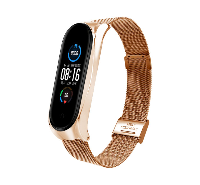 BeCover Ремінець BeCover Metal для Xiaomi Mi Smart Band 8 Rose Gold (709360)