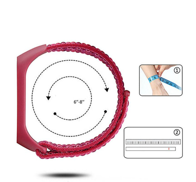 BeCover Ремінець BeCover Nylon Style для Xiaomi Mi Smart Band 7 Red-Rainbow (707669)