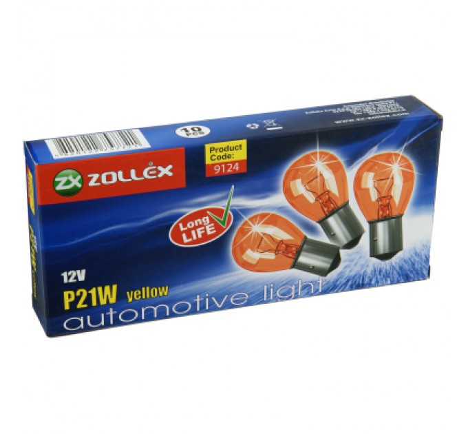 Zollex Автолампа Zollex P21W 12V жовта
