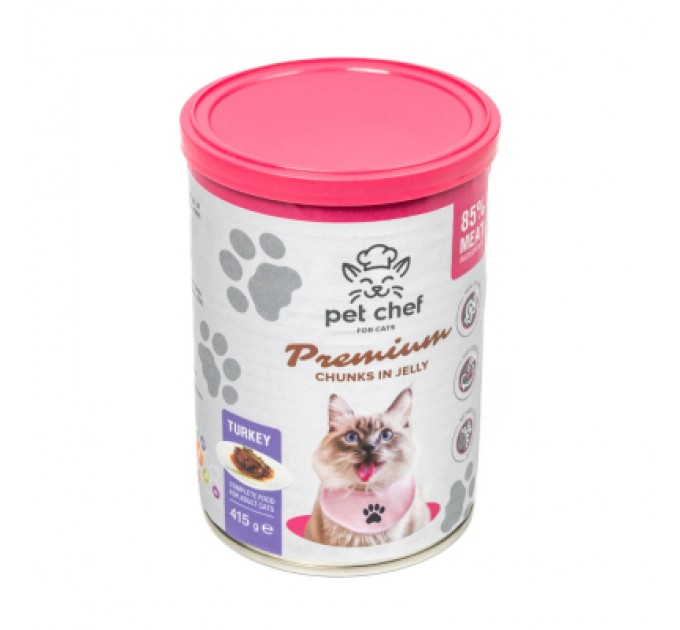 Pet Chef Вологий корм для кішок Pet Chef З індичкою 415 г (4820255193595)
