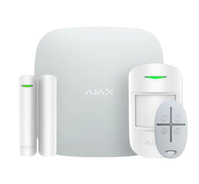 Ajax Комплект охоронної сигналізації Ajax StarterKit 2 (8EU) White (29340.102.WH1/35974.102.WH1)