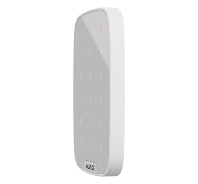 Ajax Бездротова сенсорна клавіатура Ajax KeyPad White (8706.12.WH1/38249.12.WH1)