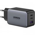 Ugreen Зарядний пристрій Ugreen 3xUSB 65W GaN (2хUSB-C+USB-A) CD244 Grey (10335)