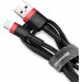 Baseus Дата кабель USB 2.0 AM to Lightning 2.0m 1.5A red-black Baseus (CALKLF-C19)