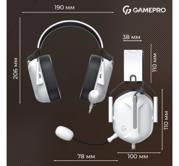 GamePro Навушники GamePro Genesis Hunter White (HS1350W)
