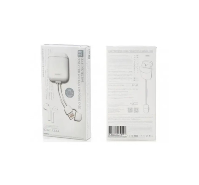 Remax Чохол Remax RC-A6 Airpod charger для Apple AirPods White (6954851279143)