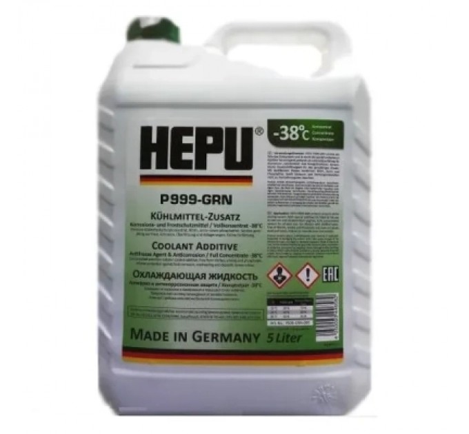 HEPU Антифриз HEPU концентрат зелений 5 л. (107301)