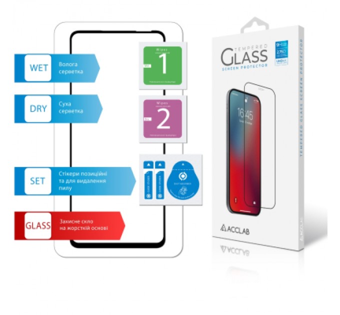 ACCLAB Скло захисне ACCLAB Full Glue Infinix Hot 50 4G Black (1283126606861)
