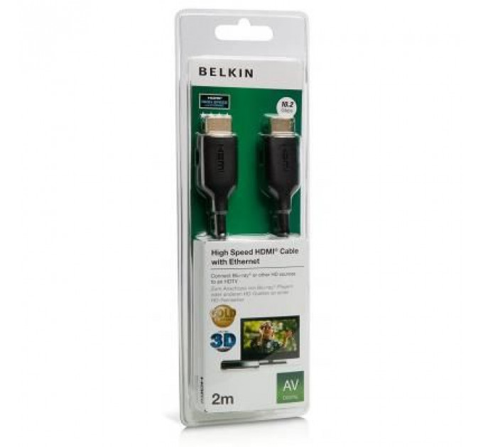 Кабель мультимедійний HDMI to HDMI 2.0m Belkin (F3Y021bt2M)