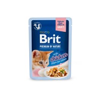 Вологий корм для кішок Brit Premium Delicate Fillets in Gravy Chicken for Kitten (8595602570652)