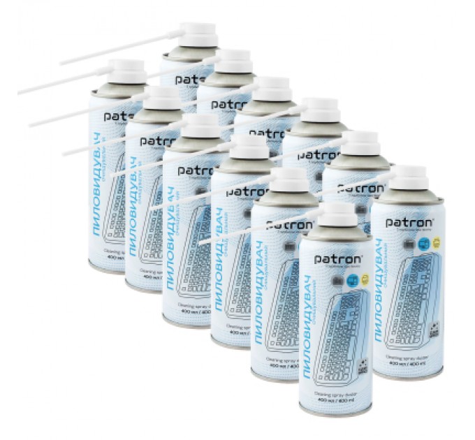 Patron Стиснене повітря для чистки spray duster 400ml*12 Patron (CS-PN-F3-020-10)