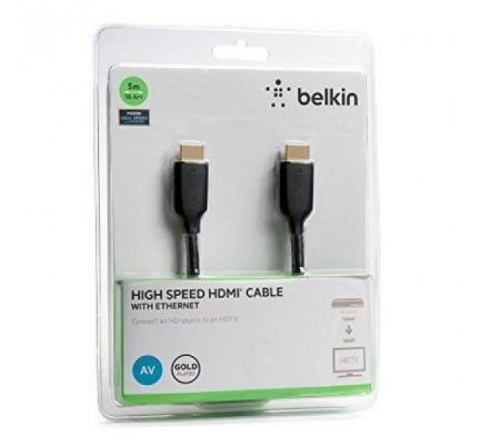 Кабель мультимедійний HDMI to HDMI 5.0m Belkin (F3Y021bt5M)