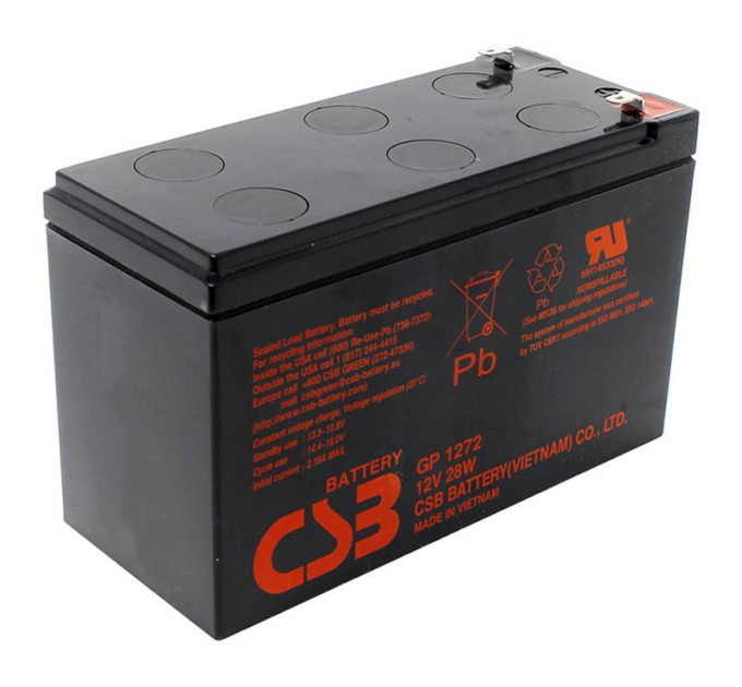 CSB Акумуляторна батарея CSB 12V 7.2AH (GP1272, 28W) AGM